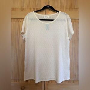 NWT 24/7 by Maurices Women's Textured Cree Neck Tee